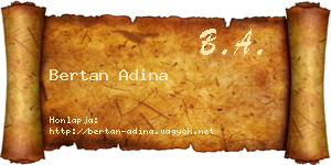 Bertan Adina névjegykártya